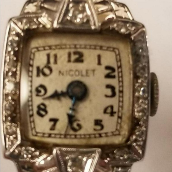 10k white gold vintage watch - Picture 3 of 7